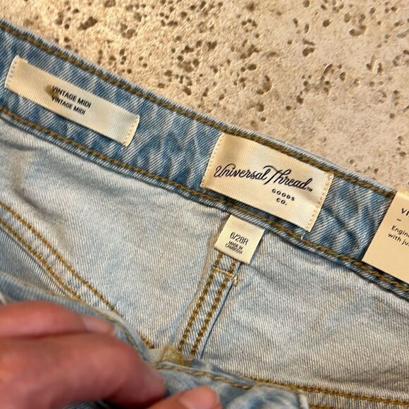 New Universal Thread denim Jean Shorts vintage midi C16 - Picture 5 of 7